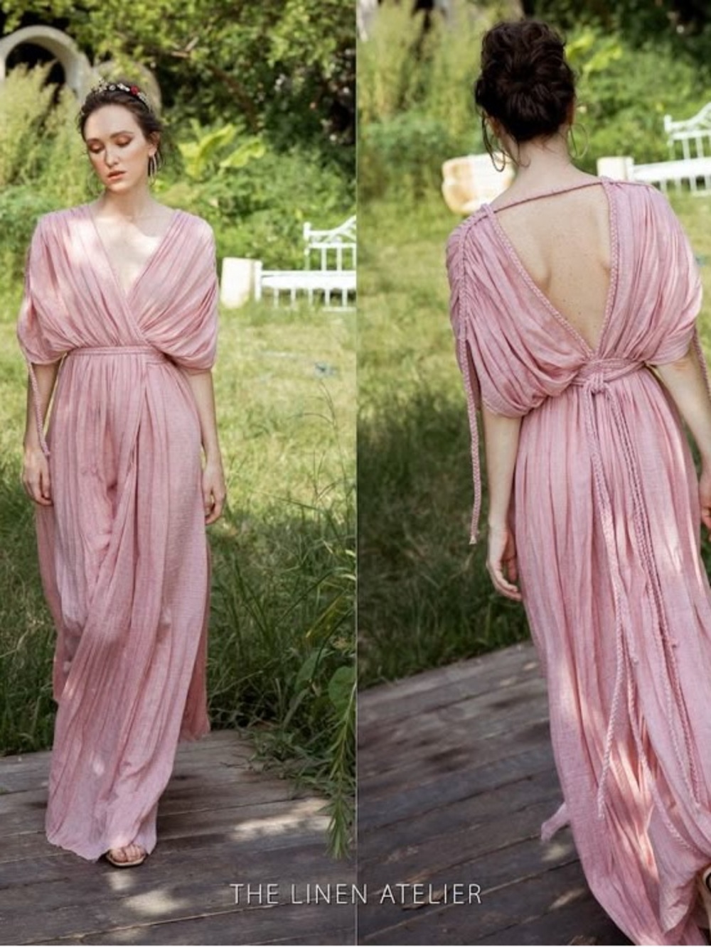 The Linen Atelier Iris Goddess Dress XS